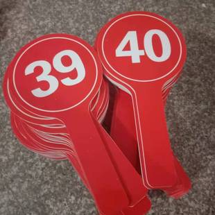 拍卖会手举牌数字牌对错评委打分号码可擦写ABYESNO笑哭脸点赞牌