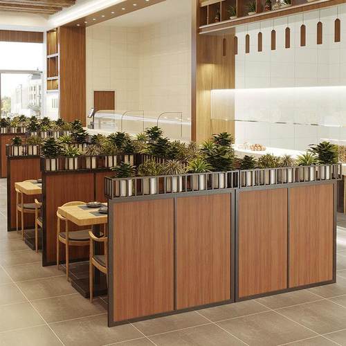 餐厅火锅店卡座隔断墙挡板饭店桌子挡板围栏隔板矮屏风隔断栏假墙
