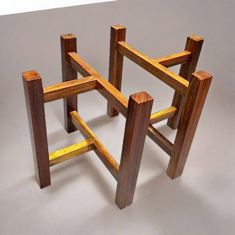 实木桌腿茶台支架工字型支撑腿实木大板底座奥坎三脚架工字架子