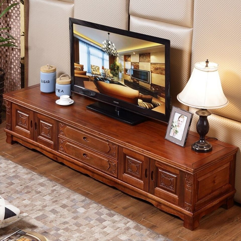 12.12特价香樟木电视柜实木电视柜客厅组合影视柜中式伸缩地柜