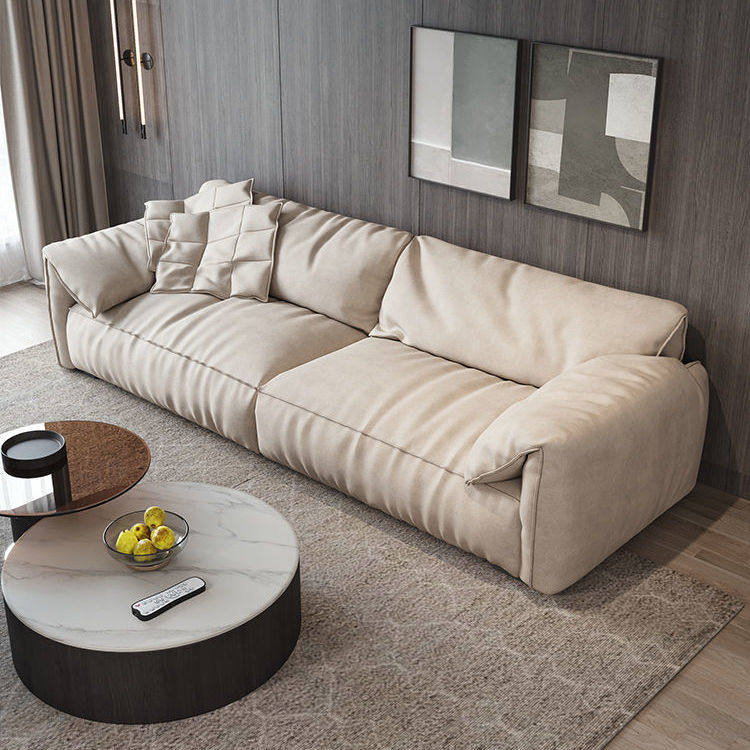 大象耳朵沙发简约现代科技布直排沙发意式极简布艺乳胶客厅沙发