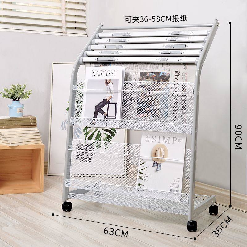 报纸架夹子放书报架小型杂志宣传落地展示收纳置物图纸神器报刊架