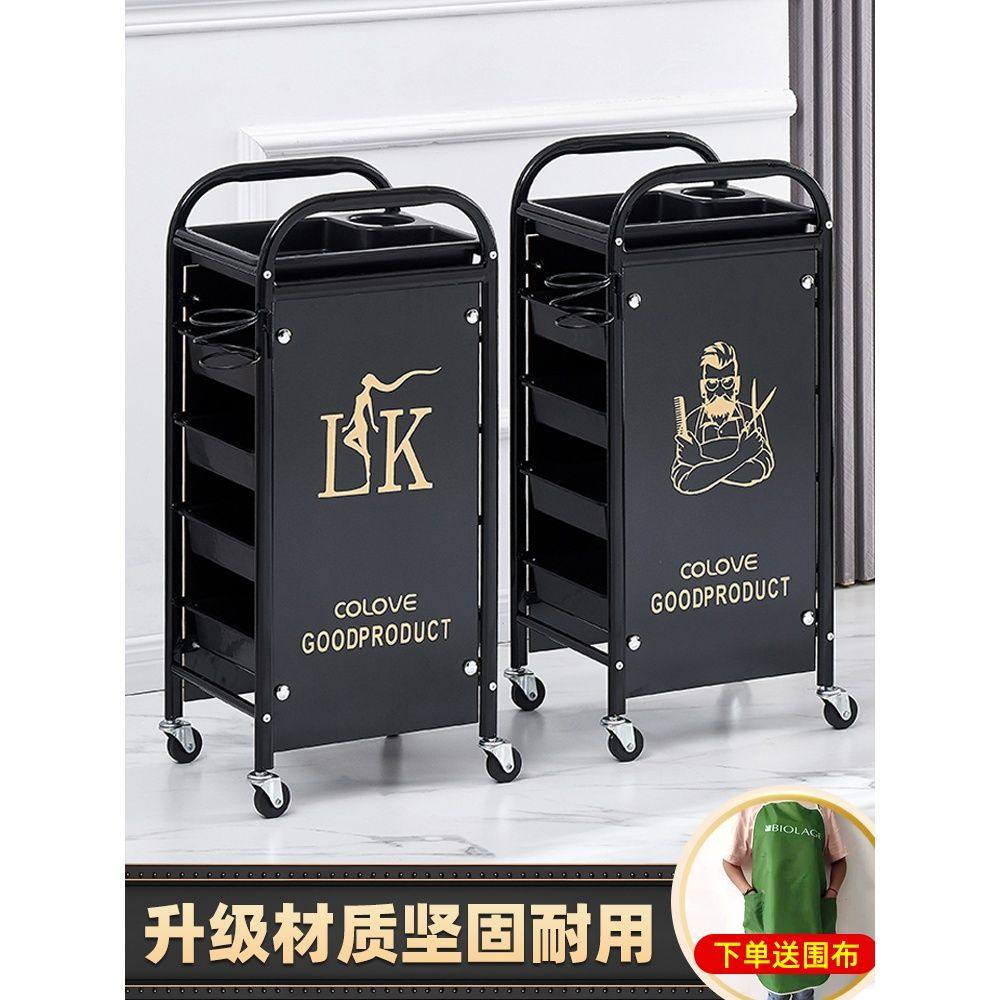 美发车发廊手推车杠车美容小推车理发店烫染工具车复古特价包邮