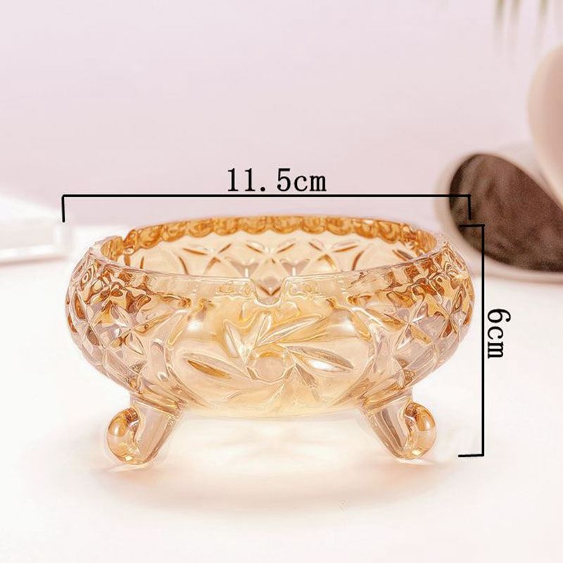 欧式水晶玻璃烟灰缸 家用创意时尚客厅客房办公室ktv大号小号烟缸