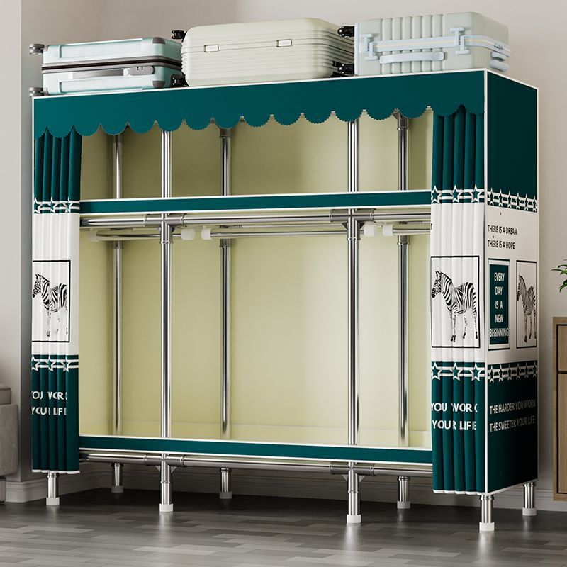 简易衣柜家用卧室出租屋宿舍结实耐用加粗加厚加固钢管大号布柜子