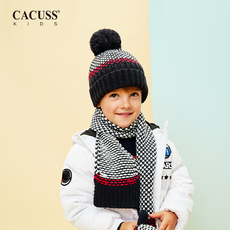 Комплект из двух частей cacuss儿童帽子围巾两件套加厚宝宝秋冬季男女儿童潮韩针织毛线帽 kids