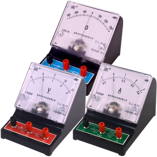 指针式直流电流表电压表灵敏检流计2.5级初中高中物理电学电路实验器材教学仪器J0407/0408/0409安培表伏特表