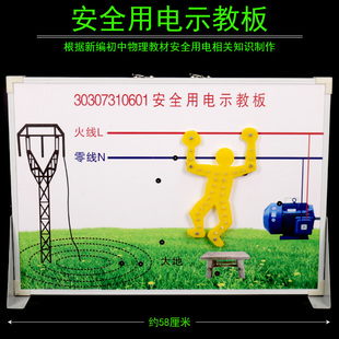 [新课标]安全用电示教板演示板演示器初中物理电学实验器材教学仪器30307310601教具触电安全教育公开课