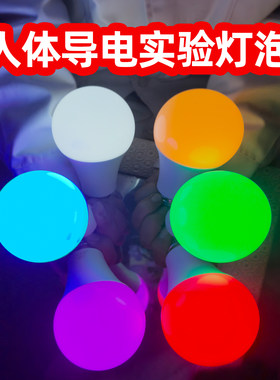 灯泡亮了实验材料幼儿园小学人体导电灯炮模型科学小制作静电物理