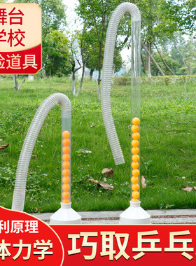 科学实验物理秀道具伯努利流体力学巧取乒乓球校园科技节科普