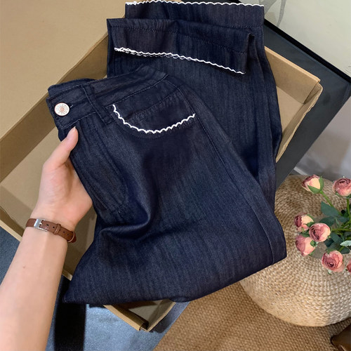 夏季薄款凉感天丝牛仔女新款大码