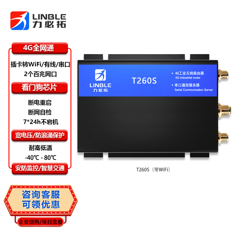 t260s力必拓工业路由器插卡