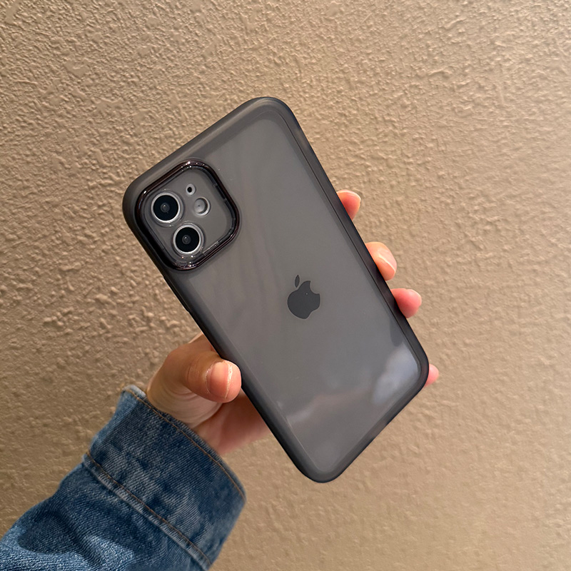 适用苹果11手机壳pro防摔12新款por手机套max透明iphone直边精孔全包镜头防滑p黑色6.1简约方形边pm