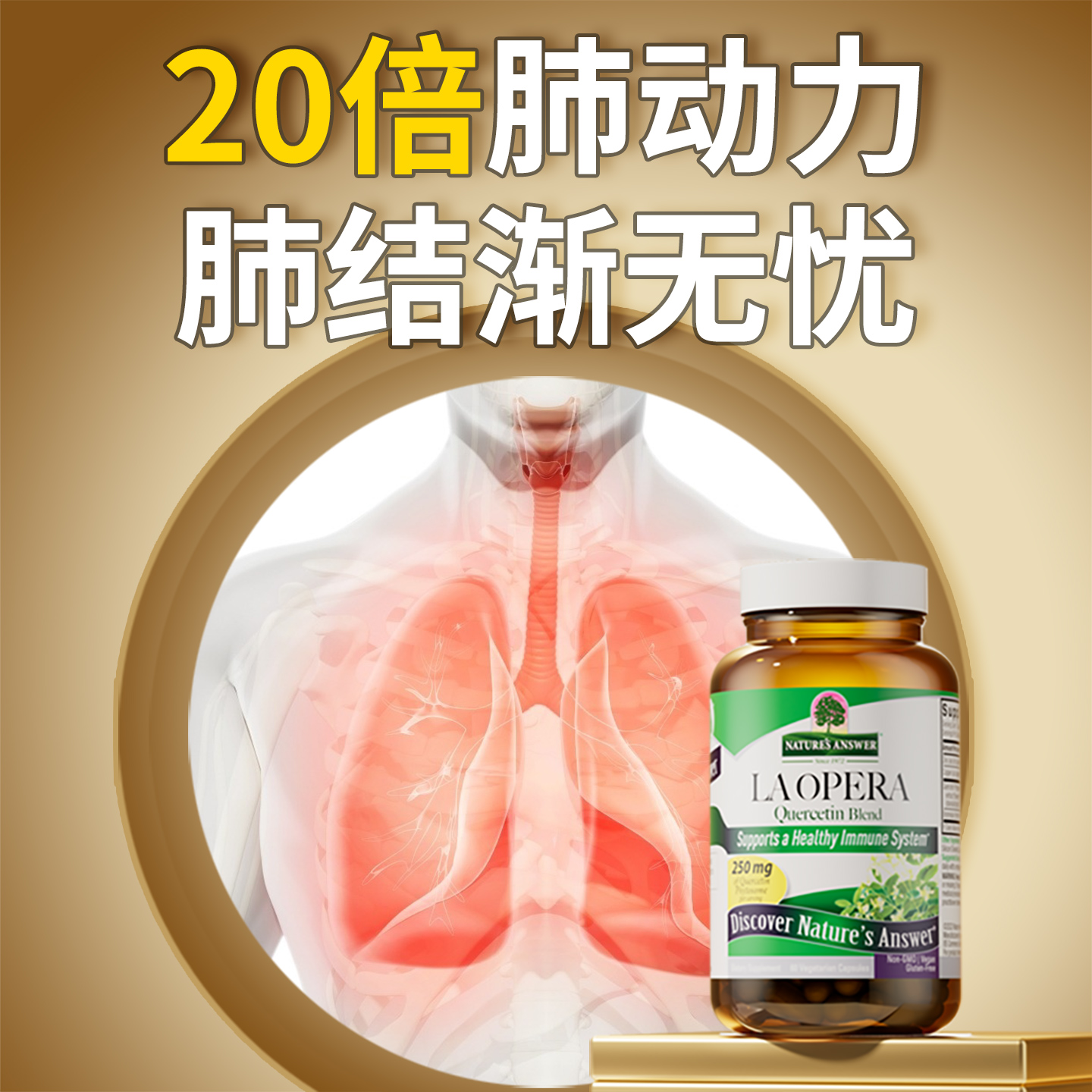 好分贝槲皮素20倍肺动力美国进口