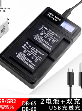 db-65理光相机电池GR II gr2 DB60 GX100 grd3 GRD4充电器松下LX2 LX3 FX8FX3  FX9 FX100 S005 BCC12电池