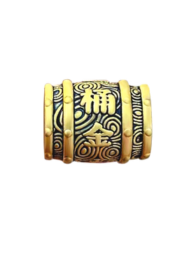 一桶金黄金转运珠手链送男友