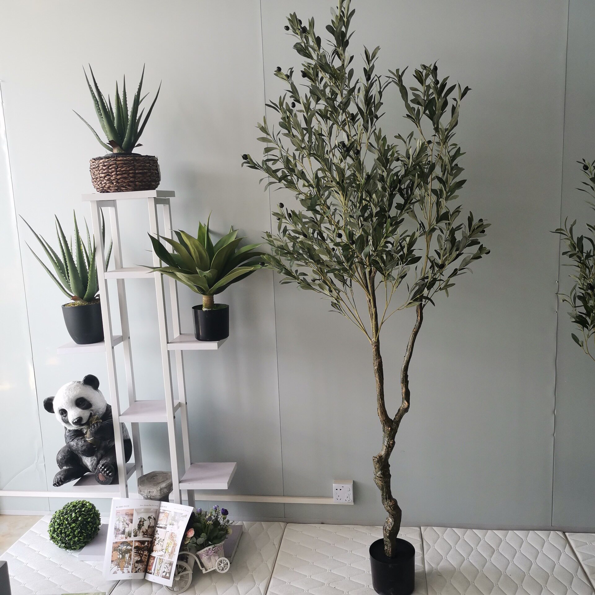 北欧仿真橄榄树盆栽创意摆件造型盆景仿真绿植盆栽橄榄树厂家