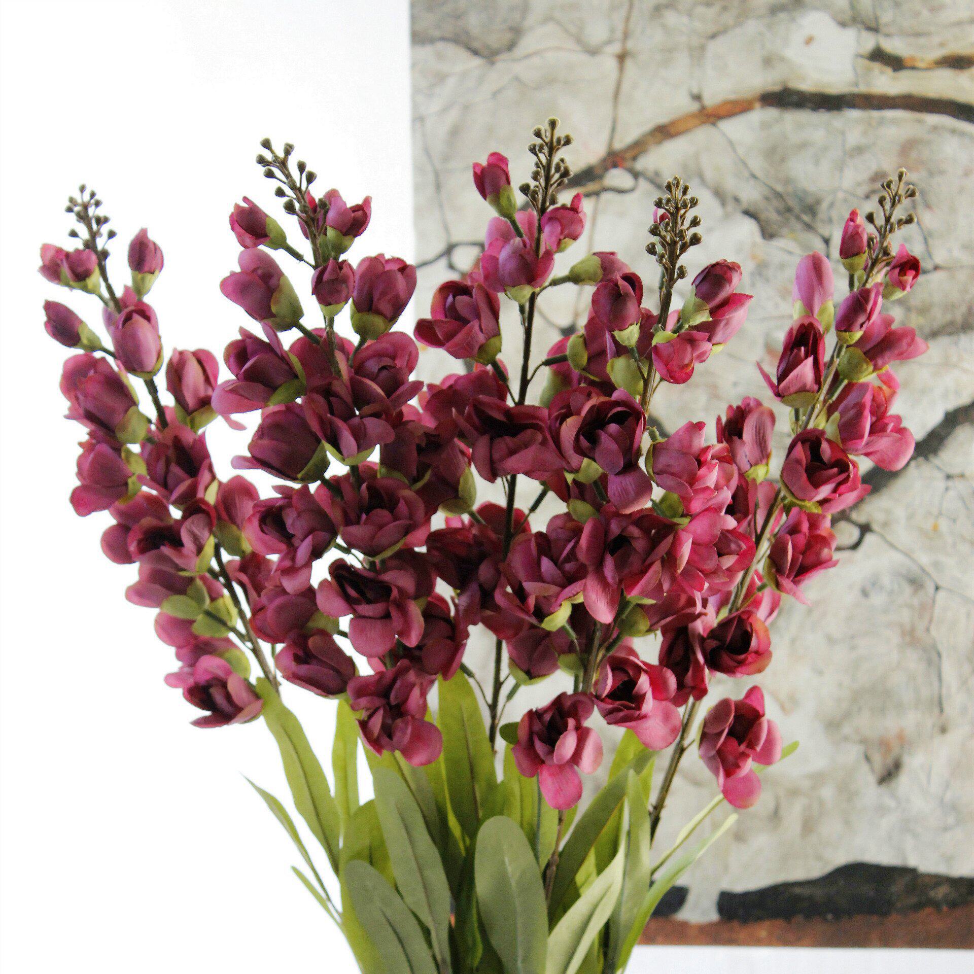 供应仿真植物 仿真花长枝铃兰秋色真花 家居装饰绢花