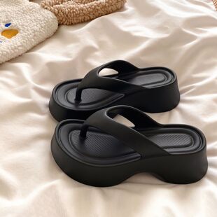 海边沙滩凉拖鞋 厚底人字拖鞋 夏增高外穿防滑网红时尚 2026新款 女款