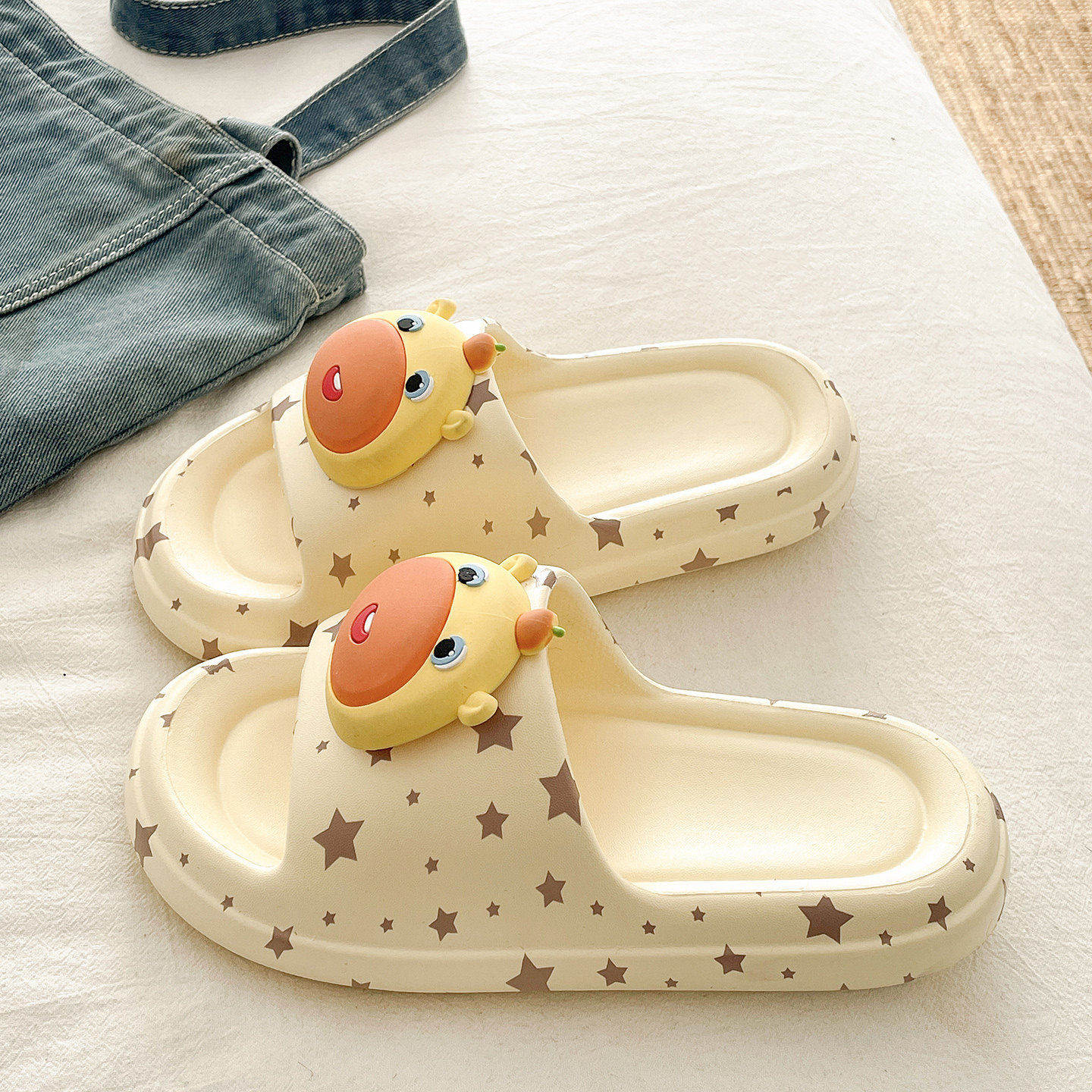 拖鞋女2026新款夏季浴室洗澡防滑家居室内厚底可爱水豚噜噜凉拖鞋,女鞋,一字拖,淘宝优惠券,粉丝福利购,淘宝优惠卷