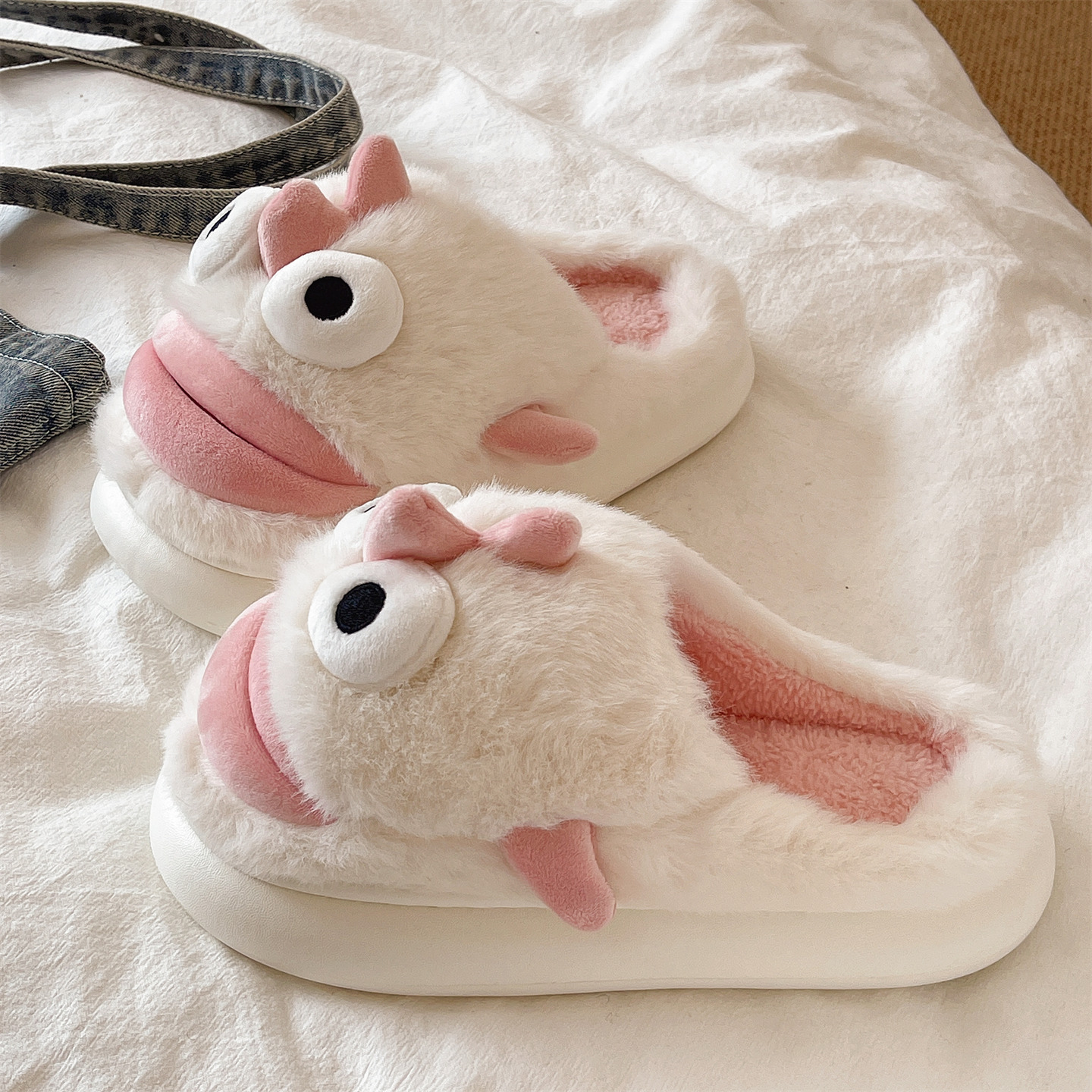 可爱小丑鱼厚底保暖棉拖鞋