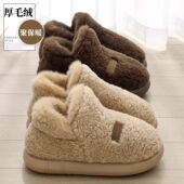 女款 冬季 2026新款 棉拖鞋 室内家居包跟保暖加绒加厚毛毛绒厚底棉鞋