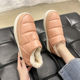 秋冬季 厚底棉拖鞋 女拖鞋 潮新款 厚底室内家居防滑保暖外穿包跟棉鞋