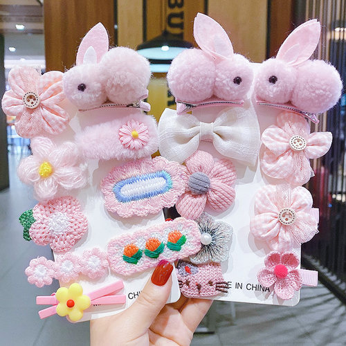 宝宝发夹儿童兔子发卡毛绒发饰女