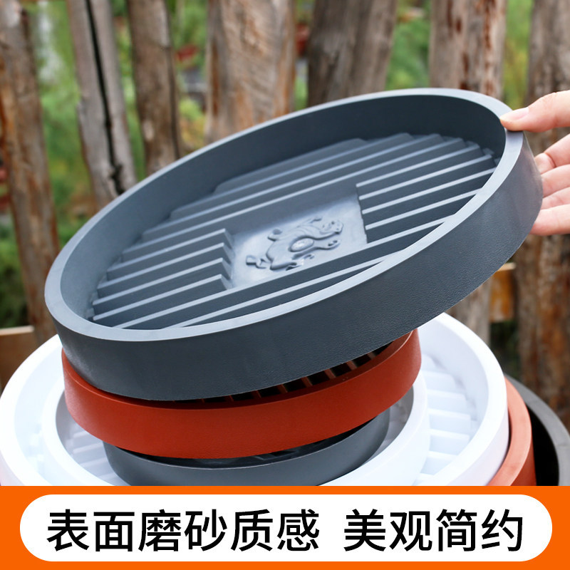 加厚花盆托盘透气接水盘底托多肉盆栽底座圆形底托大防烂根花盘托