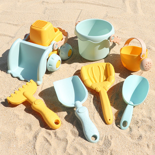 儿童沙滩玩具宝宝海边挖沙子挖土工具戏水小号沙漏套装 组合铲子桶