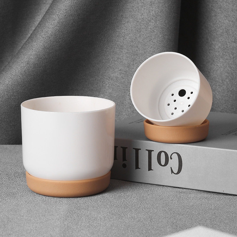 仿陶瓷网红塑料自吸水懒人花盆