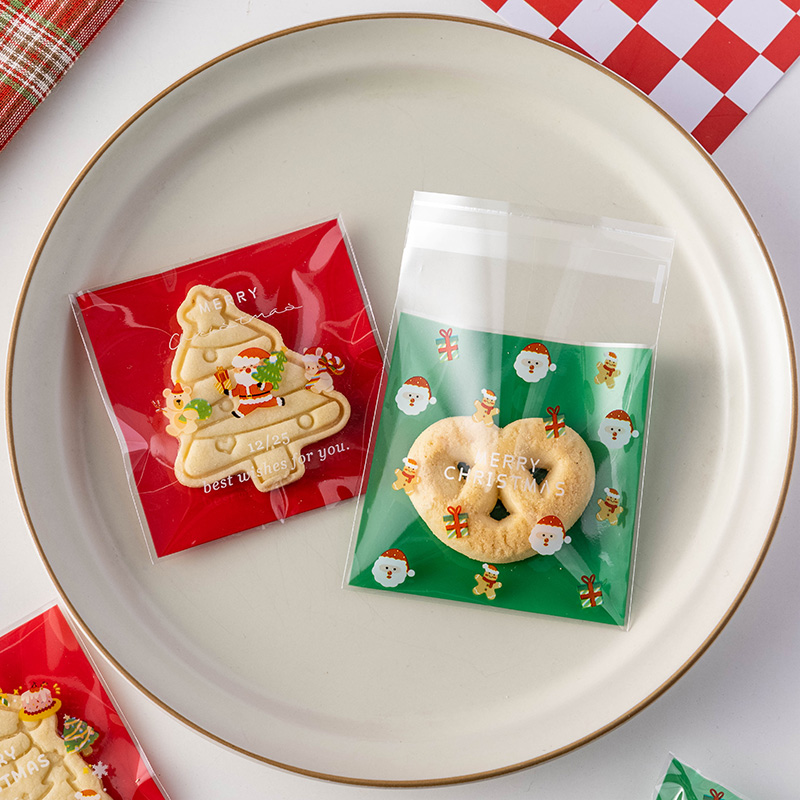 圣诞饼干包装自封袋粘节曲奇雪花
