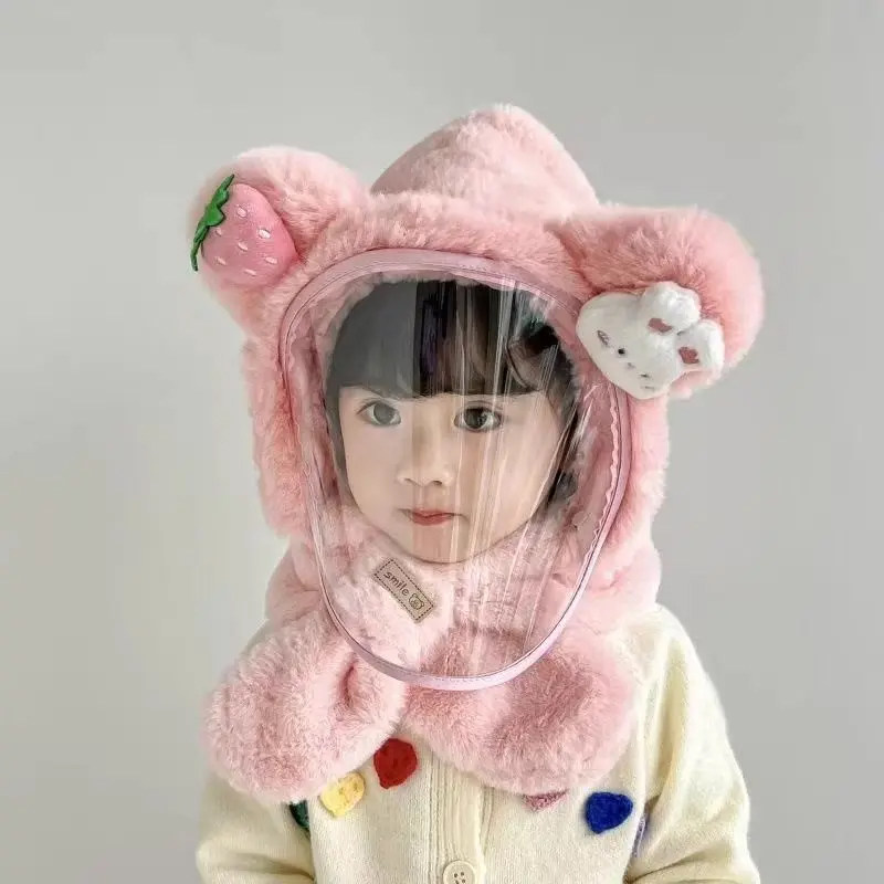儿童帽子冬季男童女童防风面罩护耳套头帽宝宝户外保暖一体帽加厚,服饰配件/皮带/帽子/围巾,三件套,淘宝优惠券,粉丝福利购,淘宝优惠卷