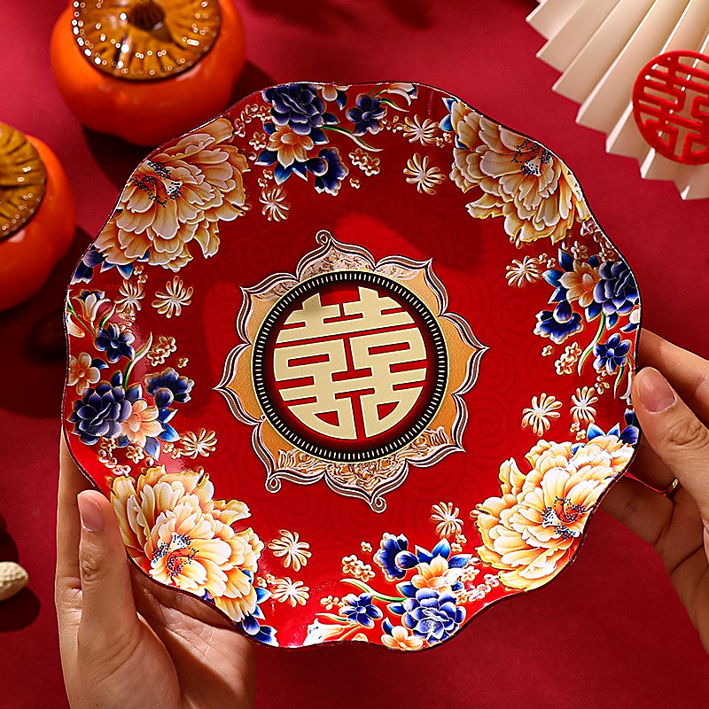 结婚果盘专用婚庆用品大全红色
