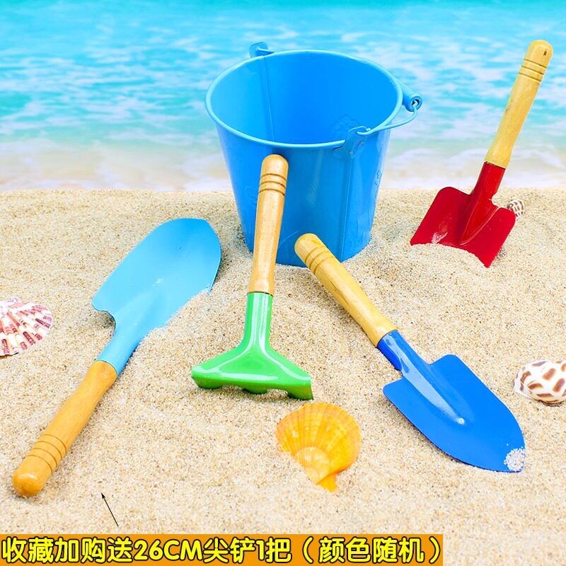 铲子儿童挖沙子加厚大号铁桶沙滩玩具套装园艺小孩子海边赶海工具
