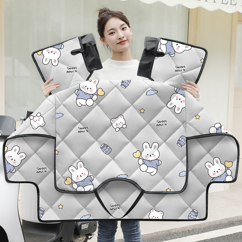 电动车挡风被四季通用冬季防风电