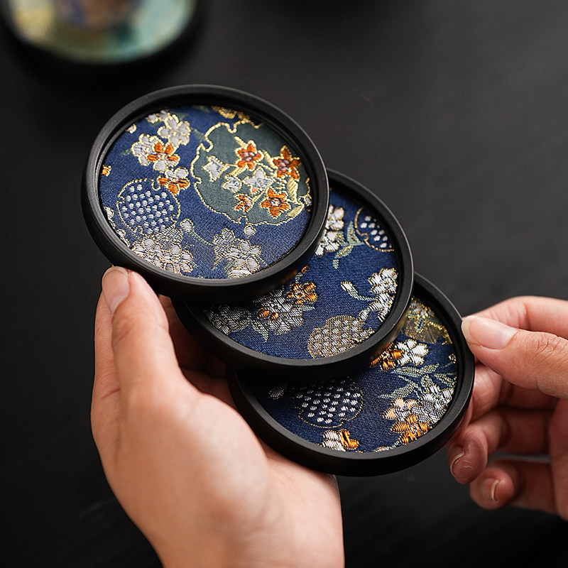 香彩布艺吸水杯垫国风新中式复古功夫茶具速干茶杯托茶桌隔热杯垫,餐饮具,茶道/零配,淘宝优惠券,粉丝福利购,淘宝优惠卷