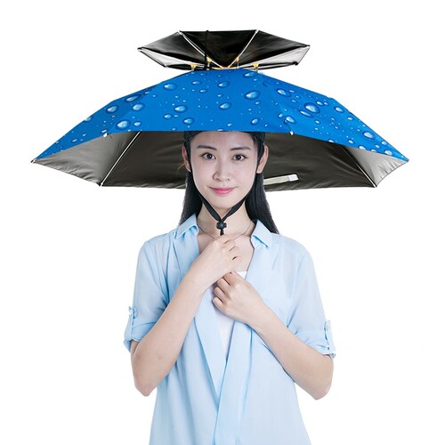 伞帽头戴伞大号折叠钓鱼