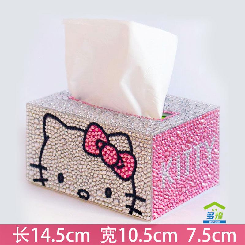 钻石画纸巾盒diy儿童手工女孩玩具2024新款水晶粘贴砖石画女童6岁