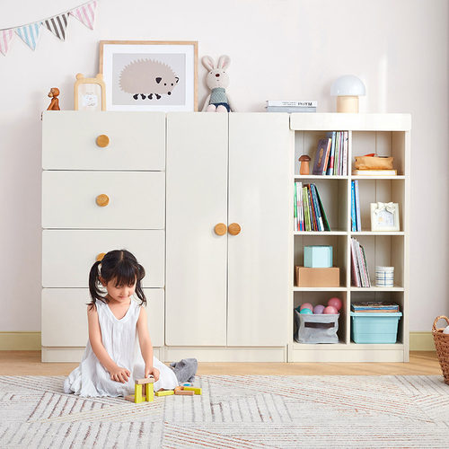 林氏小孩儿童衣橱四斗柜木业