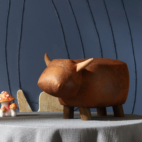 林氏木业动物凳矮凳牛家用门口