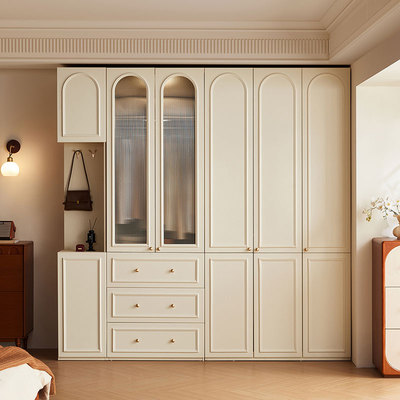 林氏家居法式复古大衣柜成品家用