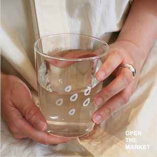 OPEN THE MARKET|天气不赖玻璃杯/下雨天水杯冰雹牛奶杯耐高温