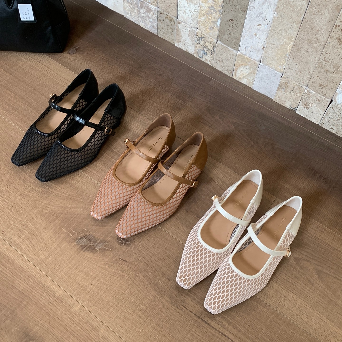 Jiameirui法式尖头网面玛丽珍鞋女内增高透气一字扣带百搭单鞋,女鞋,浅口单鞋,淘宝优惠券,粉丝福利购,淘宝优惠卷