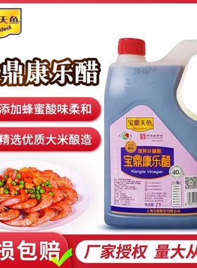 宝鼎天鱼康乐醋2L桶装龙虾螃蟹蒸饺煎包炖猪蹄五花肉厨房开胃凉拌