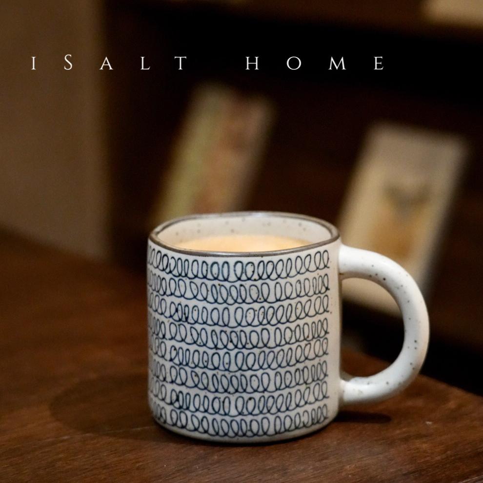 出丹麥手繪解壓紋陶瓷馬克杯