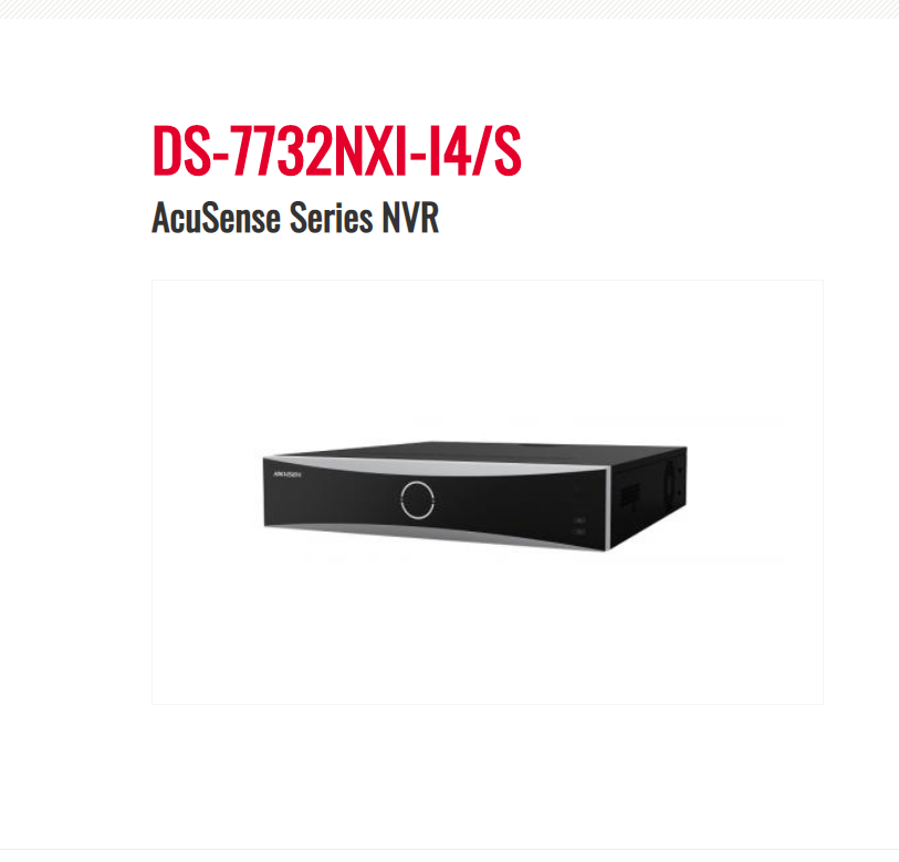 Hikvision DS-7732NXI-I4/S 32-ch 1U AcuSense 4K 4SATA NVR