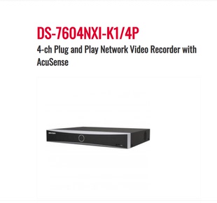 Hikvision DS-7604NXI-K1/4P 4-ch PoE 1U K Series AcuSense 4K