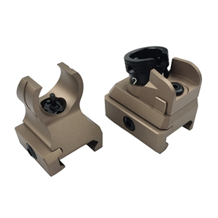 软弹枪趣味游戏 金属照门 HK416 铝合金CNC机械瞄 钢制准星