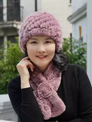 Rex rabbit hair hat children winter warm middle-aged elderly fur hat autumn winter grandmother mother-in-law old lady
